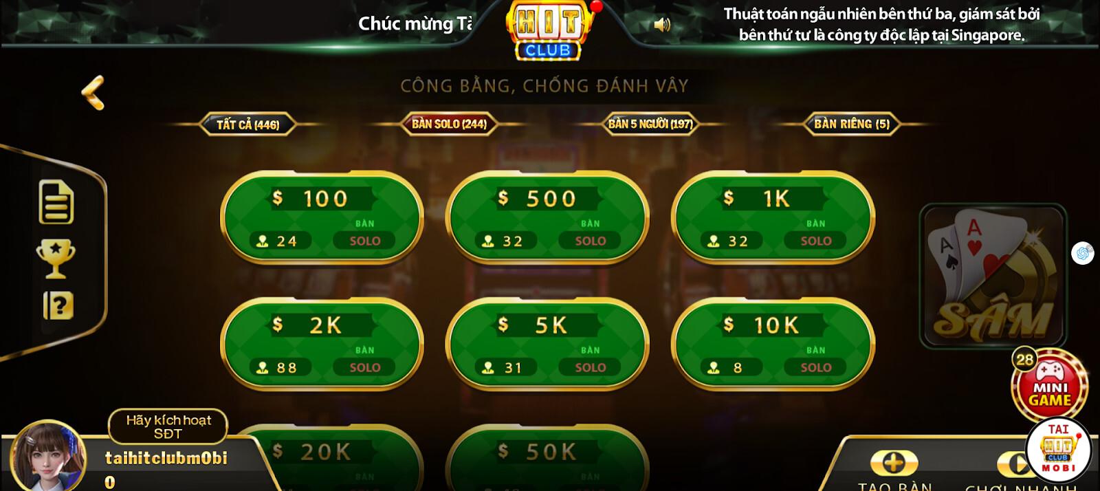 Những điều cần chú ý khi chơi bài sâm lốc online