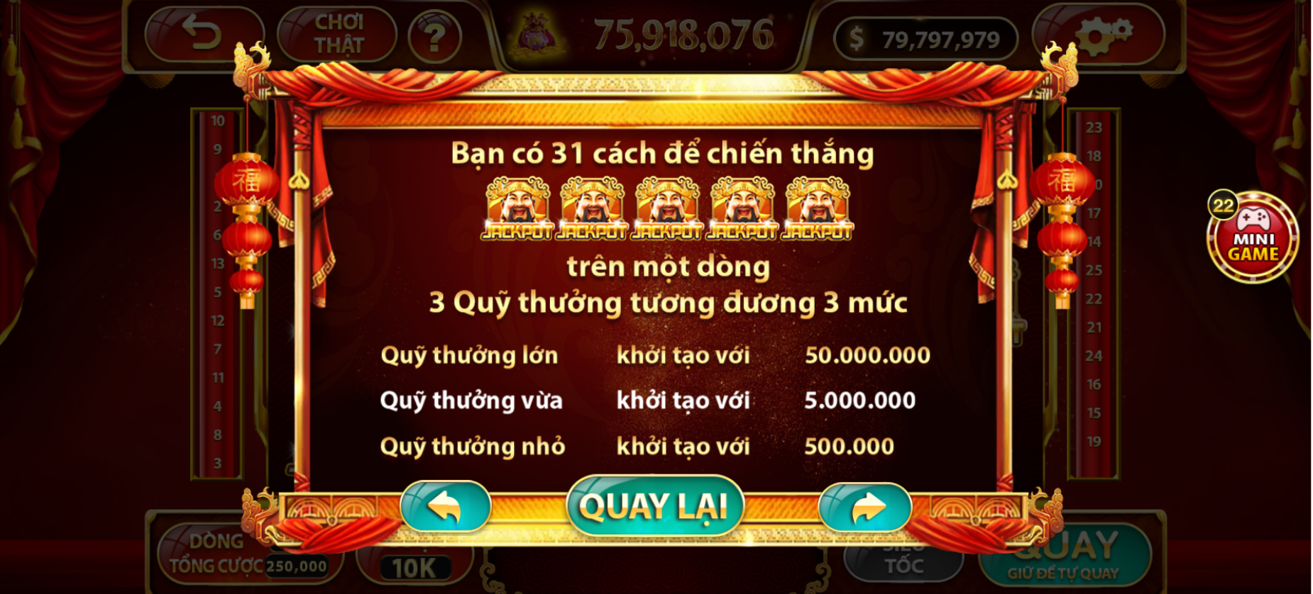 Cách chơi cơ bản slot game Thần tài