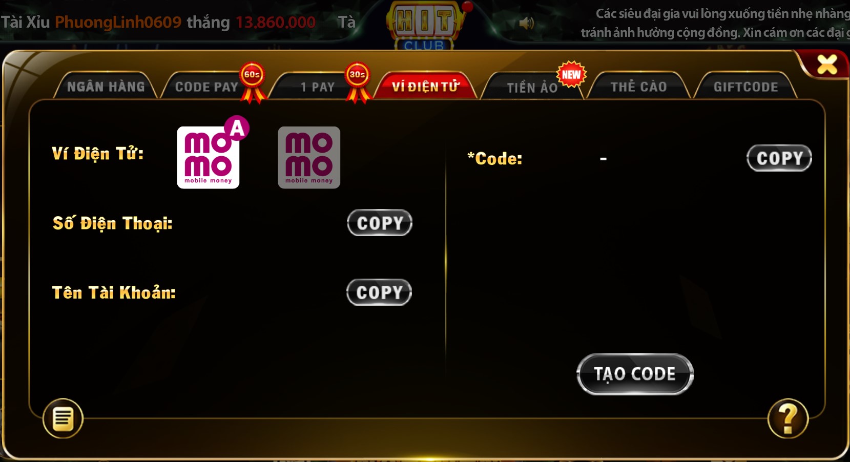 Chơi với người thật và giao dịch bằng tiền thật